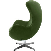Кресло BRADEX EGG CHAIR зеленый, искусственная замша FR 0644