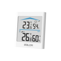 Цифровой термогигрометр с внешним датчиком BALDR B0135T2H2-WHITE