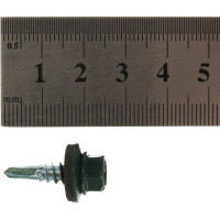 Кровельный саморез Госкреп 5,5x19 RAL 6005, зеленый мох, 60 шт., пл. конт. 280 мл 2-0018261