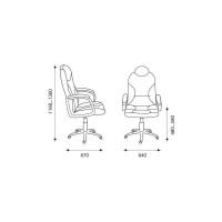 Кресло Фабрикант Дельта Черно-красный ТГ PL 680 PL-2 ролик сталь X1507646 4600721217730