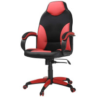 Кресло Фабрикант Дельта Черно-красный ТГ PL 680 PL-2 ролик сталь X1507646 4600721217730