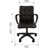 Компьютерное кресло CHAIRMAN 030, с подлокотниками, экокожа, черный 00-07107524