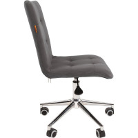 Компьютерное кресло CHAIRMAN 030, без подлокотников, хром, ткань, серый 00-07105064