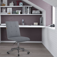 Компьютерное кресло CHAIRMAN 030, без подлокотников, хром, ткань, серый 00-07105064