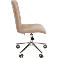 Компьютерное кресло CHAIRMAN 030, без подлокотников, хром, ткань, бежевый 00-07105061