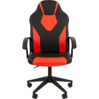 Компьютерное кресло CHAIRMAN ст-17 гейм, экокожа, черный, красный 00-07104021