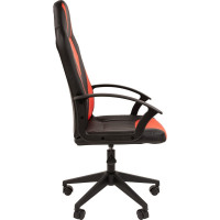 Компьютерное кресло CHAIRMAN ст-17 гейм, экокожа, черный, красный 00-07104021