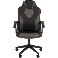 Компьютерное кресло CHAIRMAN ст-17 гейм, экокожа, черный, серый 00-07104022