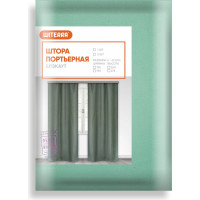 Портьерная штора для кухни witerra блэкаут матовый однотонный 135x180 см 1 шт мятный 105006