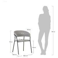 Стул BRADEX turin серый вельвет с хромированными ножками FR 0860