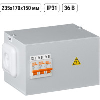 Понижающий трансформатор ЯТП-0,25 220/36-3 авт. IP31 TDM ELECTRIC SQ1601-0006
