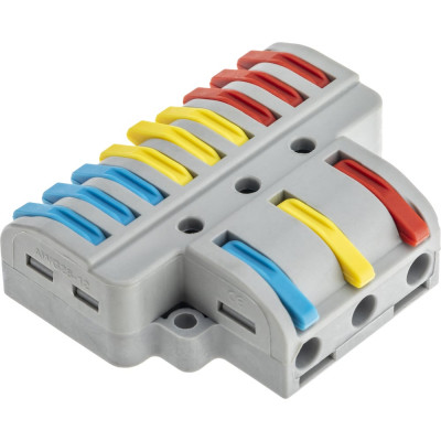 Разветвительная рычажковая клемма duwi CMK-539 PRO 3x9 0,5-4мм2 4шт 26663 5