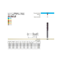 Фреза концевая Super Line RF100U (16 мм; твердый сплав; тип N; FIRE) Guhring 5582 16,000