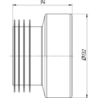 Манжета АНИ Пласт для унитаза, прямая 132 мм W0210 025-0162