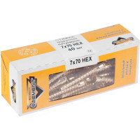 Шурупная стяжка Element 7,0x70 HEX латунирован. 40 шт 307540