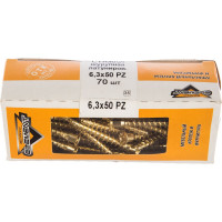 Шурупная стяжка Element 6,3x50 PZ латунирован. 70 шт 307510