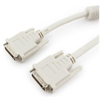 Кабель Cablexpert DVI-D single link, 19M/19M, 3.0м, серый, экран, ферритовые кольца, пакет CC-DVI-10