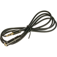 Кабель-удлинитель аудио Cablexpert Jack 3.5(M)/Jack 3.5(F), Mobile, 1м, черный, коробка CCAB-02-35MF-1MB