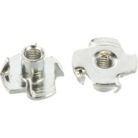 Мебельная забивная гайка Element М4 белый цинк 100 шт 307430