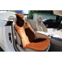 Утепленная накидка на сиденье автомобиля коричневая Golden Snail GS9018