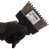 Зубчатый шпатель нержавеющая сталь 150мм зуб 6х6мм Jettools 6299К