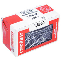 Финишные гвозди Стройбат 1,8x30 белый цинк 0,3 кг 085921