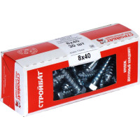Сантехнический болт Стройбат DIN 571 8x 40 белый цинк 30 шт 009781