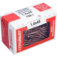 Финишные гвозди Стройбат 1,4x45 омеднен. 0,15 кг 243071