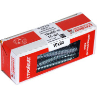 Сантехнический болт Стройбат DIN 571 10x80 белый цинк 15 шт 006591