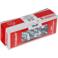 Сантехнический болт Стройбат DIN 571 10x40 белый цинк 30шт 006831