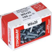 Болт Стройбат DIN 933 М5x20 белый цинк 305240