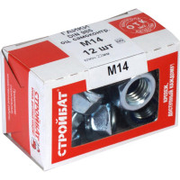 Самоконтрящаяся гайка Стройбат DIN 985 М14 белый цинк 12 шт 307730