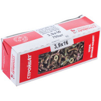 Саморезы Стройбат для монтажа окон с буром 3,9x16 желтый цинк 310520