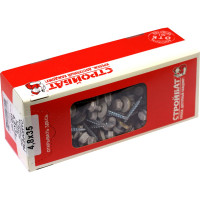 Кровельные саморезы с буром Стройбат 4,8x35 белый 240381