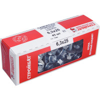 Кровельные саморезы с буром Стройбат 6,3x25 белый цинк 45 шт. 293690