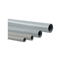 Гладкая жесткая труба EKF ПВХ d40 серая 3 м EKF-Plast trg-40-3n