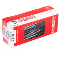 Кровельные саморезы с буром Стройбат 4,8x70 темно-красный 60 шт 240631