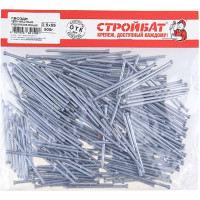 Финишные гвозди Стройбат 2,5x55 белый цинк 0,5 кг 062470