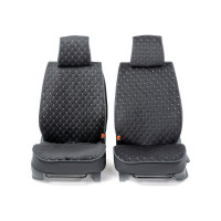 Каркас накидки на переднее сиденье CarPerformance 2 шт., алькантара CUS-2012 BK/GY