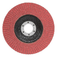 Круг лепестковый торцевой Orientcraft 125x22 мм, Р60, керамическое зерно, выпуклый 116.00cra60G