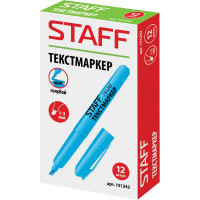 Текстовыделитель 12 шт в упаковке Staff Manager ГОЛУБОЙ линия 1-3 мм  151242