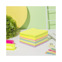 Стикеры Attache 76x76 мм Bright colours Мармелад неоновые 6 цветов 1 блок, 400 листов 1602691