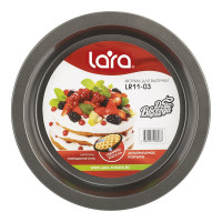 Форма для выпечки Lara круглая 23x3.5 углеродистая сталь, антипригарное покрытие, до 250 градусов LR11-03