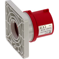 Встраиваемая вилка INPIN 16A/400V/3P+E/IP44, фланец 86x86 CA813