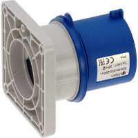 Встраиваемая вилка INPIN 32A/230V/1P+N+E/IP44, фланец 86x86 CA817