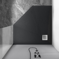 Поддон для душа VINCEA из искусственного камня, 900x900x25, антрацит VST-4SP9090A