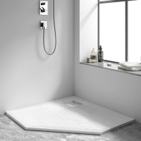 Поддон для душа VINCEA из искусственного камня, 1000x1000x25, белый матовый VST-4SP1010W