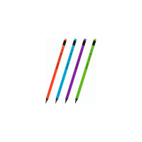 Набор чернографитных карандашей Ultra Color BRAUBERG, Hb, с ластиком, пластиковые 12 упаковок по 4 шт 181709
