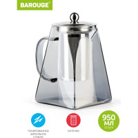 Стеклянный заварочный чайник BAROUGE BF-516/60 с металлическим ситом, 950 мл BF-516 950 мл/чайник