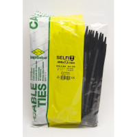 Кабельные многоразовые стяжки SapiSelco 200x7,5 мм, черные RIA.3.232